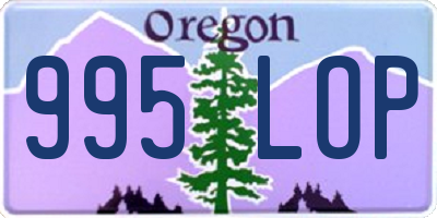 OR license plate 995LOP