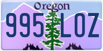 OR license plate 995LOZ