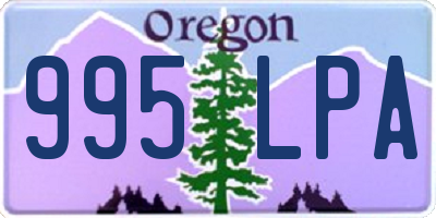 OR license plate 995LPA