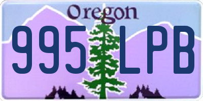 OR license plate 995LPB