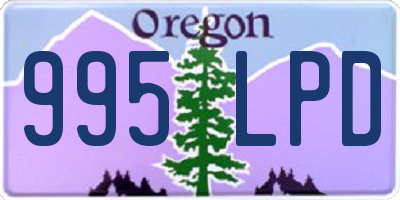 OR license plate 995LPD