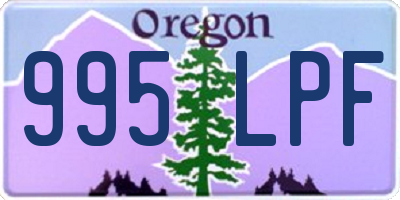 OR license plate 995LPF