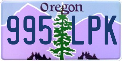 OR license plate 995LPK