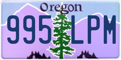 OR license plate 995LPM