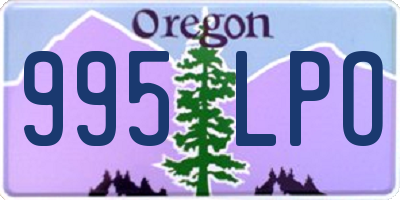 OR license plate 995LPO