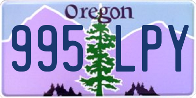 OR license plate 995LPY