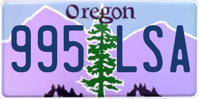 OR license plate 995LSA