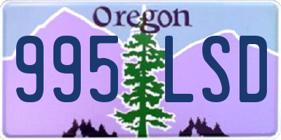 OR license plate 995LSD