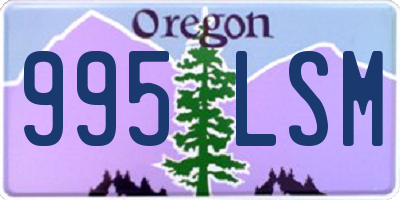 OR license plate 995LSM