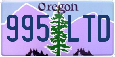 OR license plate 995LTD