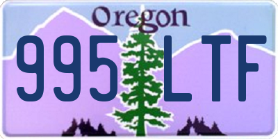 OR license plate 995LTF