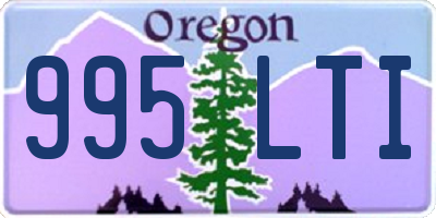 OR license plate 995LTI