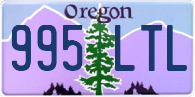 OR license plate 995LTL