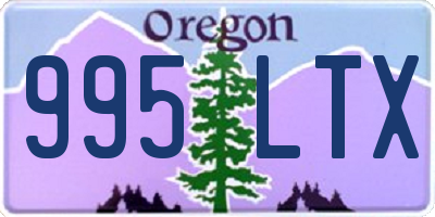 OR license plate 995LTX