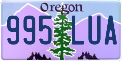 OR license plate 995LUA