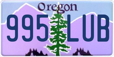 OR license plate 995LUB