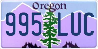 OR license plate 995LUC
