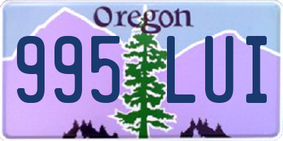 OR license plate 995LUI