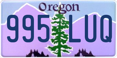 OR license plate 995LUQ