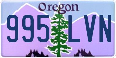 OR license plate 995LVN