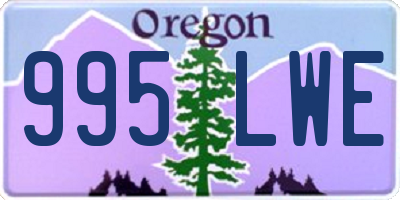OR license plate 995LWE
