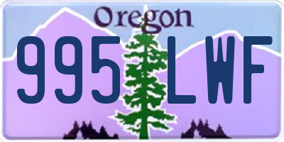 OR license plate 995LWF