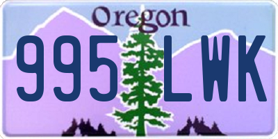 OR license plate 995LWK