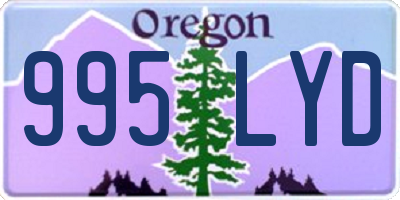 OR license plate 995LYD