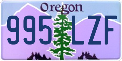 OR license plate 995LZF