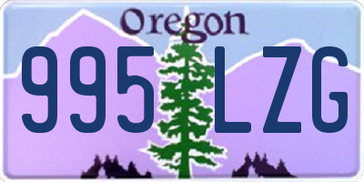 OR license plate 995LZG