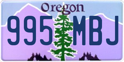 OR license plate 995MBJ