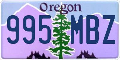 OR license plate 995MBZ