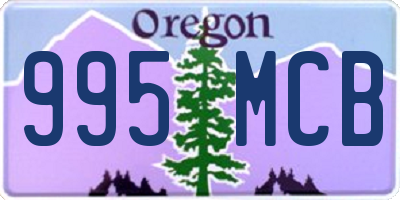 OR license plate 995MCB
