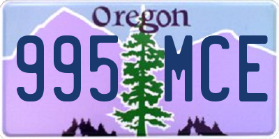 OR license plate 995MCE
