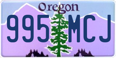 OR license plate 995MCJ