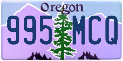 OR license plate 995MCQ