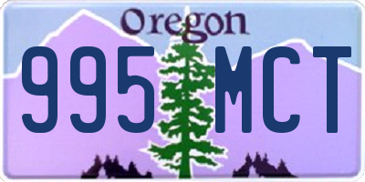 OR license plate 995MCT