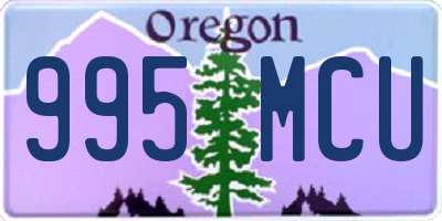 OR license plate 995MCU