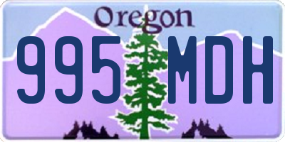 OR license plate 995MDH