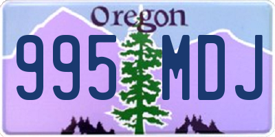OR license plate 995MDJ