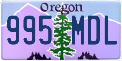 OR license plate 995MDL
