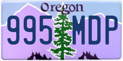 OR license plate 995MDP
