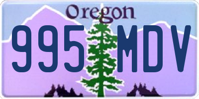 OR license plate 995MDV