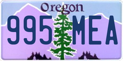 OR license plate 995MEA