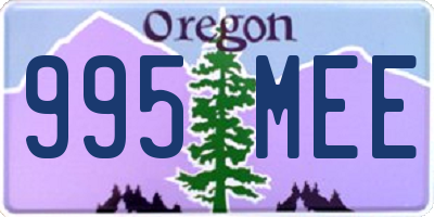 OR license plate 995MEE