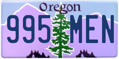 OR license plate 995MEN