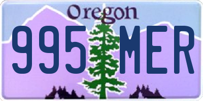 OR license plate 995MER