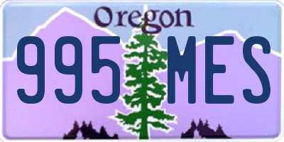 OR license plate 995MES