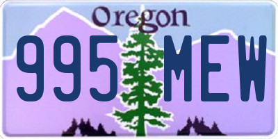 OR license plate 995MEW