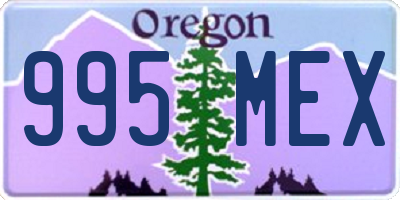 OR license plate 995MEX